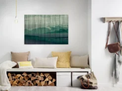 Leinwandbild Berglandschaft, türkis, 90x60 cm DD120460