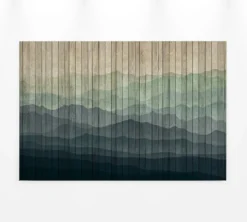 Leinwandbild Berglandschaft, dunkelblau, 90x60 cm DD120458