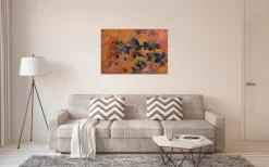 Leinwandbild Blätter, orange, 90x60 cm DD120482