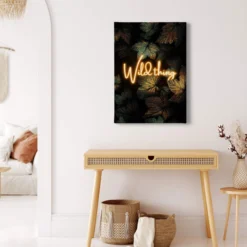 Leinwandbild Blätter, schwarz, 50x70 cm DD123150