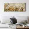 Leinwandbild Blumen, beige, 100x40 cm DD123248
