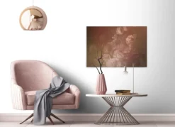 Leinwandbild Blumen, braun, 90x60 cm DD120492