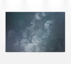 Leinwandbild Blumen, dunkelblau, 90x60 cm DD120490