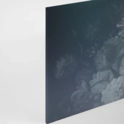 Leinwandbild Blumen, dunkelblau, 90x60 cm DD120490