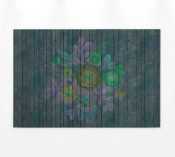 Leinwandbild Blumen, dunkelblau, 90x60 cm DD120436
