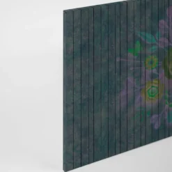 Leinwandbild Blumen, dunkelblau, 90x60 cm DD120436
