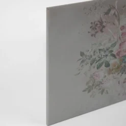 Leinwandbild Blumen, grau, 90x60 cm DD120397