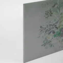 Leinwandbild Blumenmuster, grau, 90x60 cm DD120398