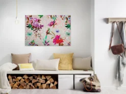 Leinwandbild Blumen, rosa, 90x60 cm DD120347