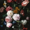 Leinwandbild Blumen, schwarz, 50x70 cm DD123151