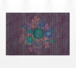 Leinwandbild Blumen, violett, 90x60 cm DD120435