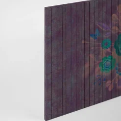 Leinwandbild Blumen, violett, 90x60 cm DD120435
