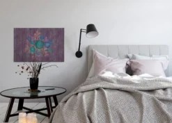 Leinwandbild Blumen, violett, 90x60 cm DD120435