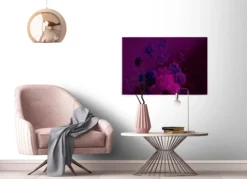 Leinwandbild Blumen, violett, 90x60 cm DD120396
