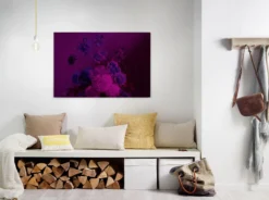 Leinwandbild Blumen, violett, 90x60 cm DD120396