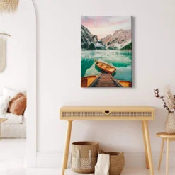 Leinwandbild Boot, blau, 50x70 cm DD123123