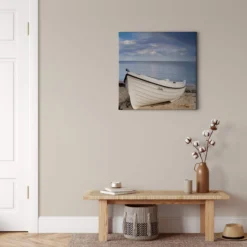 Leinwandbild Boot, weiß, 50x50 cm DD123276
