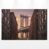 Leinwandbild Brooklyn Bridge, braun, 90x60 cm DD120328