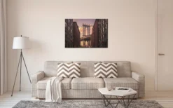 Leinwandbild Brooklyn Bridge, braun, 90x60 cm DD120328