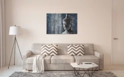Leinwandbild Buddha, grau, 90x60 cm DD120320