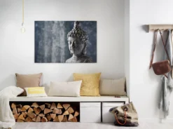 Leinwandbild Buddha, grau, 90x60 cm DD120320