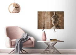 Leinwandbild Buddha, sepia, 90x60 cm DD120319