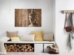 Leinwandbild Buddha, sepia, 90x60 cm DD120319