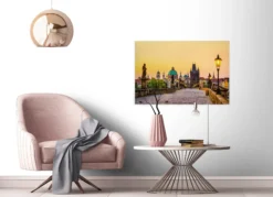 Leinwandbild Charles Bridge, ocker, 90x60 cm DD120331