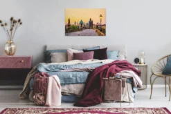 Leinwandbild Charles Bridge, ocker, 90x60 cm DD120331