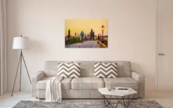 Leinwandbild Charles Bridge, ocker, 90x60 cm DD120331