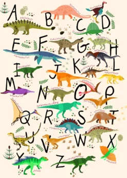 Leinwandbild Dinosaurier, beige, 50x70 cm DD123198