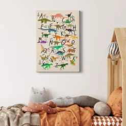 Leinwandbild Dinosaurier, beige, 50x70 cm DD123198
