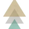 Leinwandbild Dreieck, beige, 50x70 cm DD123164
