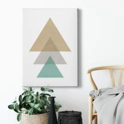 Leinwandbild Dreieck, beige, 50x70 cm DD123164