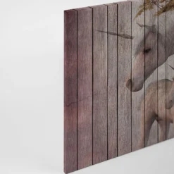 Leinwandbild Einhörner, braun, 90x60 cm DD120478
