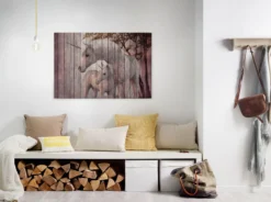 Leinwandbild Einhörner, braun, 90x60 cm DD120478