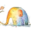 Leinwandbild Elefant, blau, 70x50 cm DD123096