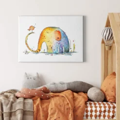 Leinwandbild Elefant, blau, 70x50 cm DD123096
