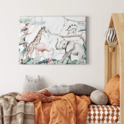 Leinwandbild Elefant, Tiere, weiß, 70x50 cm DD123092