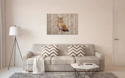 Leinwandbild Eule, braun, 90x60 cm DD120479