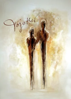 Leinwandbild Figuren, beige, 50x70 cm DD123160
