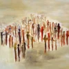 Leinwandbild Figuren, beige, 70x50 cm DD123073