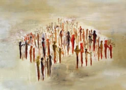 Leinwandbild Figuren, beige, 70x50 cm DD123073