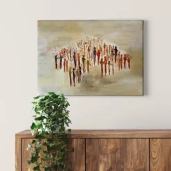 Leinwandbild Figuren, beige, 70x50 cm DD123073