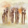 Leinwandbild Figuren, beige, 70x50 cm DD123074