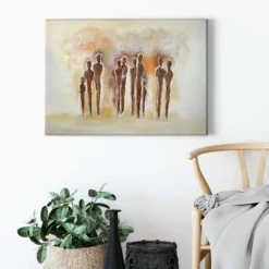 Leinwandbild Figuren, beige, 70x50 cm DD123074
