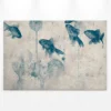 Leinwandbild Fische, blau, 90x60 cm DD120404