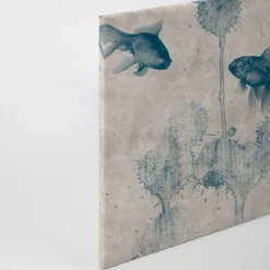 Leinwandbild Fische, blau, 90x60 cm DD120404