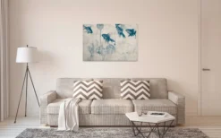 Leinwandbild Fische, blau, 90x60 cm DD120404