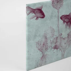 Leinwandbild Fische, helltürkis, 90x60 cm DD120405
